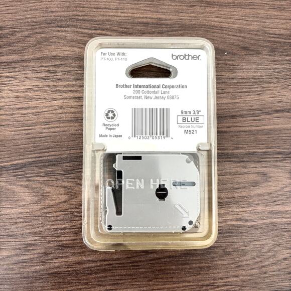 Brother P-touch Nonlaminated M Srs Tape Cartridge - 9mm - Direct Thermal - Blue - Picture 2 of 2